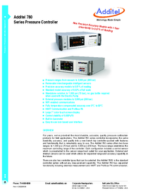 Thumbnail of document Data Sheet - 780 Series Pressure Controller